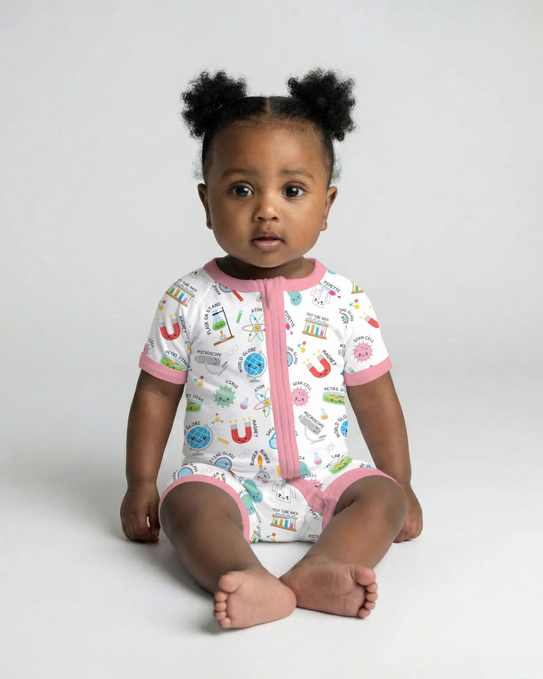 Science Fun Family Matching Bamboo Shorty Zippy