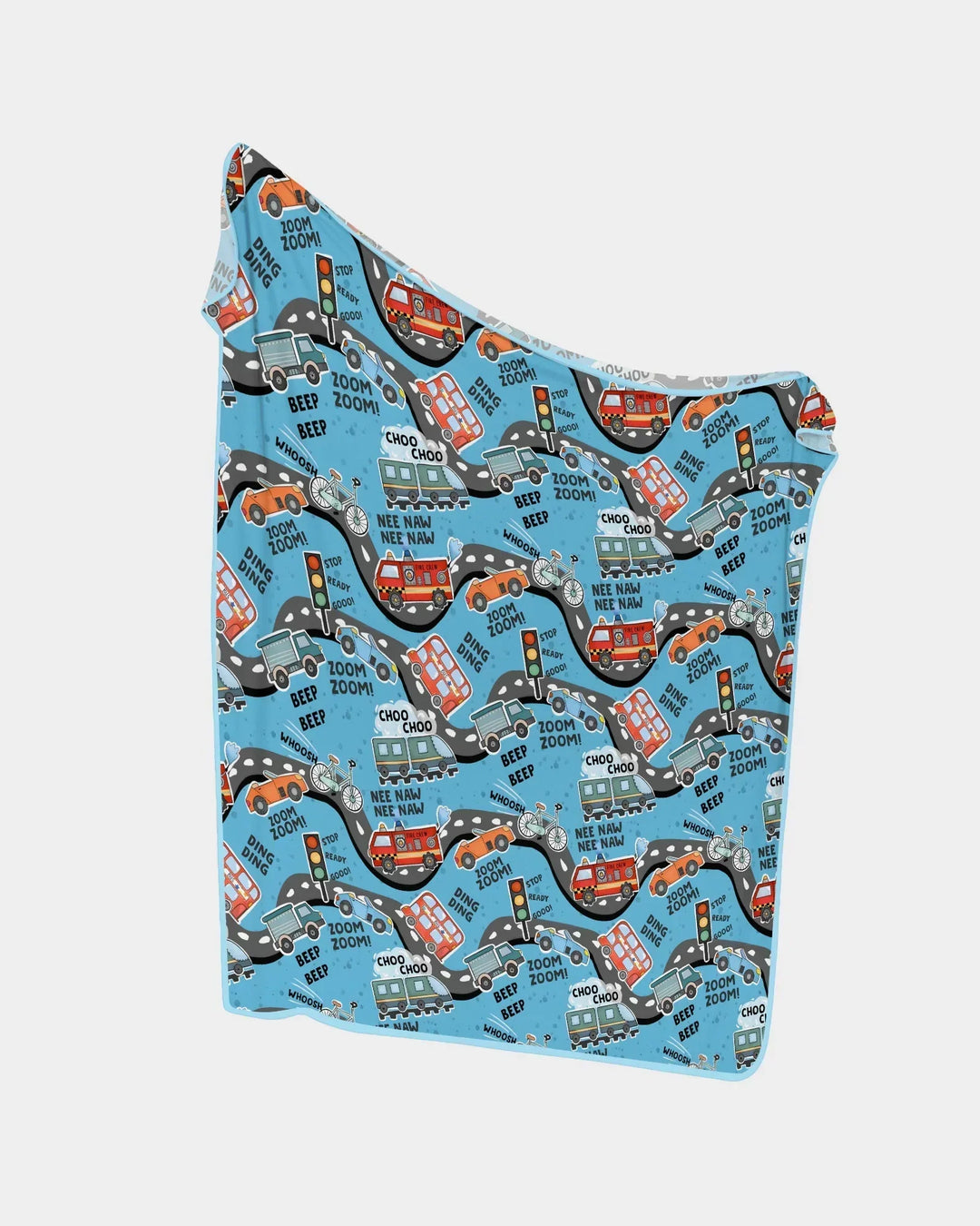 Zoom Zoom Beep Beep Bamboo Blanket
