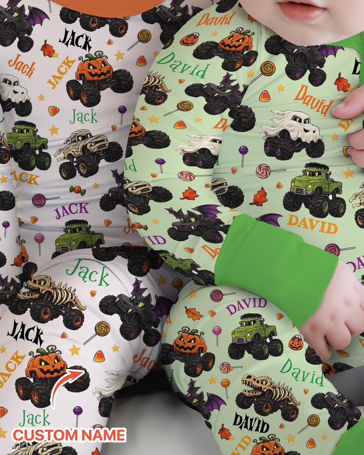 Spooky Monster Truck Custom Name Bamboo Convertible Zippy