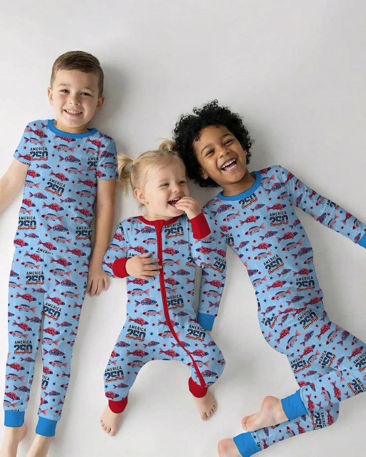 Conjunto de pijama de dos piezas de manga corta de bambú