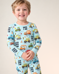 Dios dice que soy niño, pijama de dos piezas de bambú de manga larga