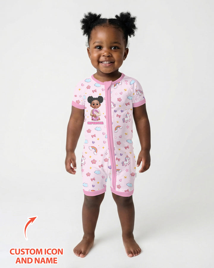 Little Star Initial Bamboo Shorty Zippy