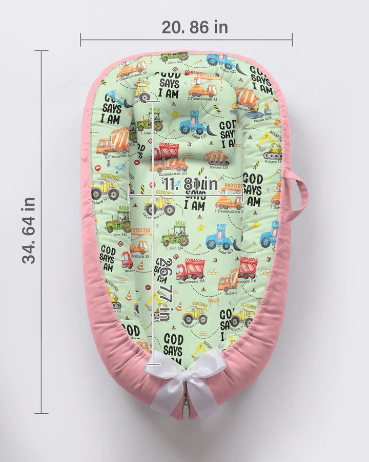 God Says I Am Boy Bamboo Baby Nest Bed