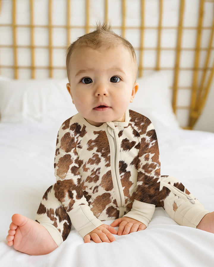 Trendy Cowhide Bamboo Convertible Zippy