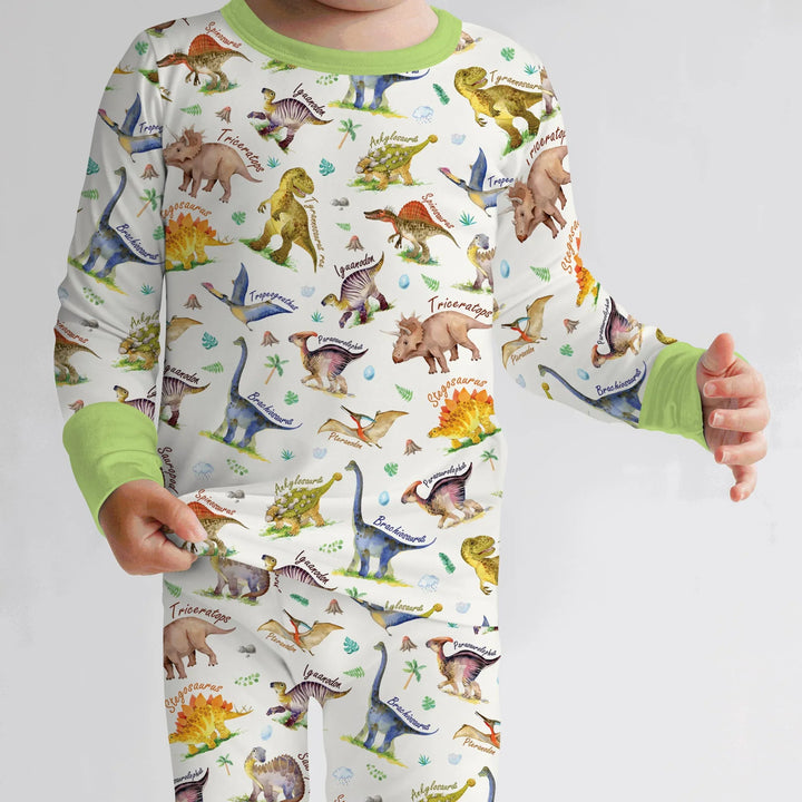 Dino Dreamland Two Piece Long Sleeve Pajama Set