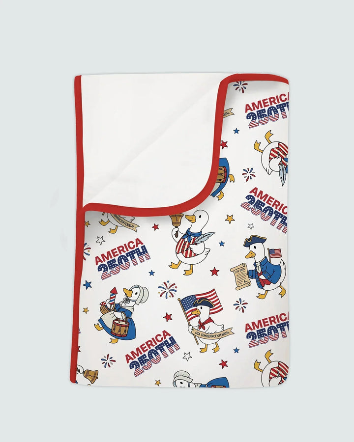 Patriotic Goose Celebrating 250 Years Blanket