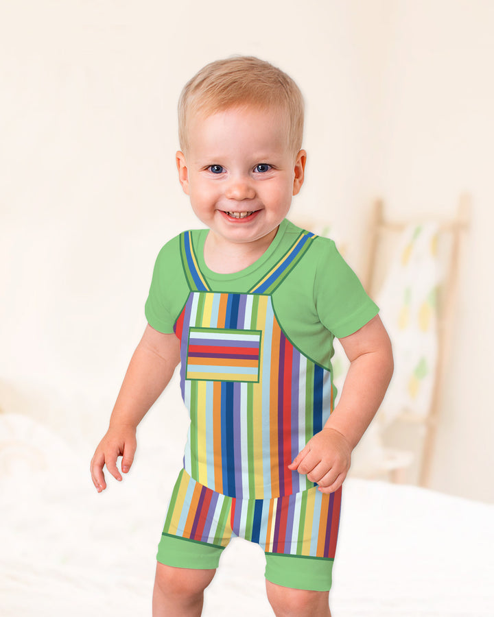 Conjunto de Pijama de Dos Piezas de Bambú con Mangas Cortas y Pantalones Cortos