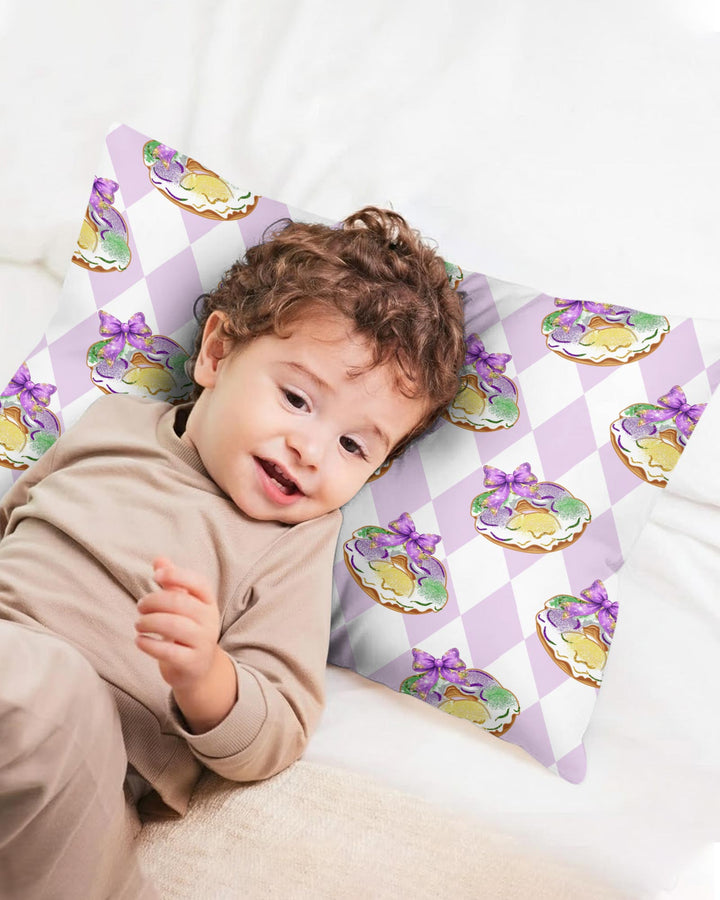 Mardi Gras Donut Pillow Case