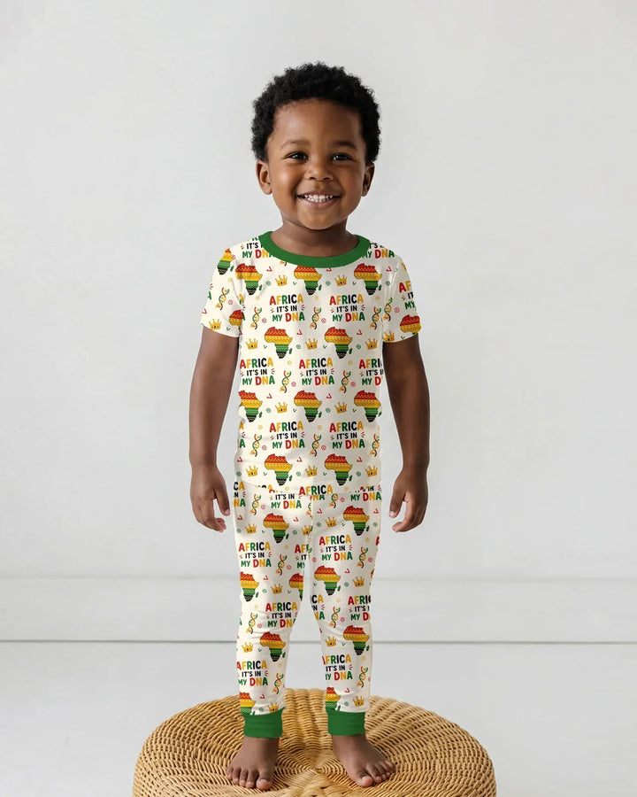 Africa It's In My DNA Bamboo Two Piece Short Sleeve Pajama Set