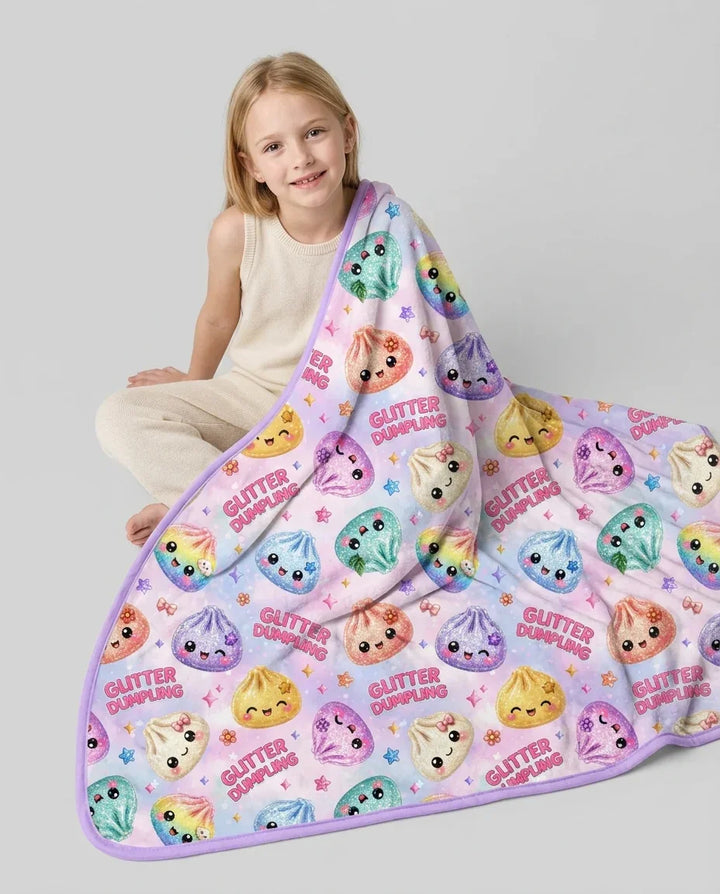 Glitter Dumpling Bamboo Blanket