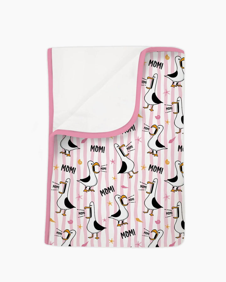 Seagull mom Mom MOM Bamboo Blanket
