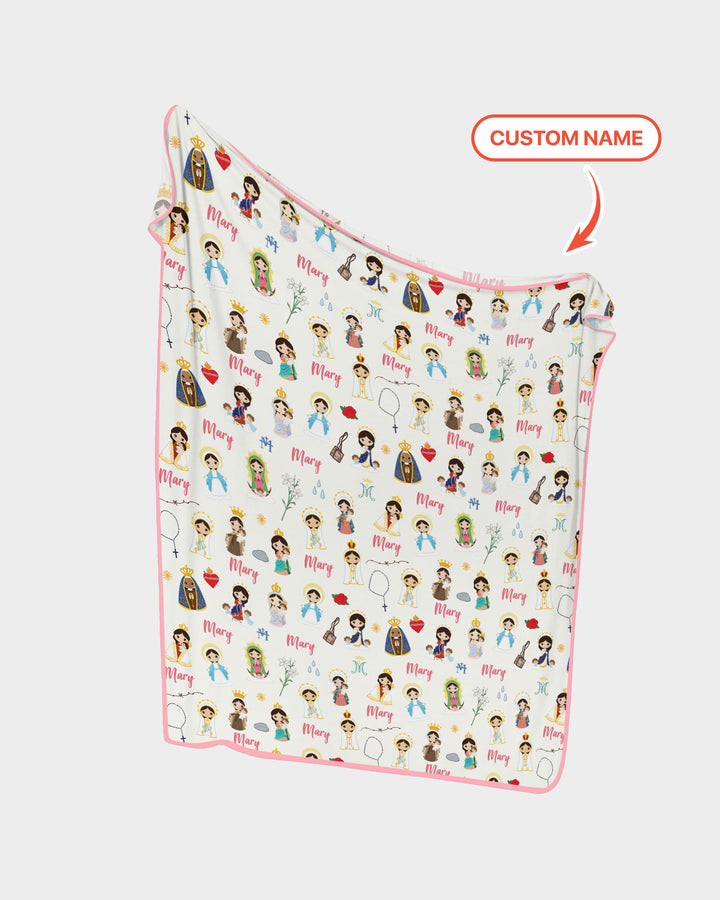 Custom Name Mother Mary Blanket