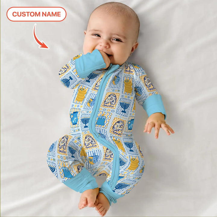 Custom Name Hanukkah Wonderland Convertible Zippy