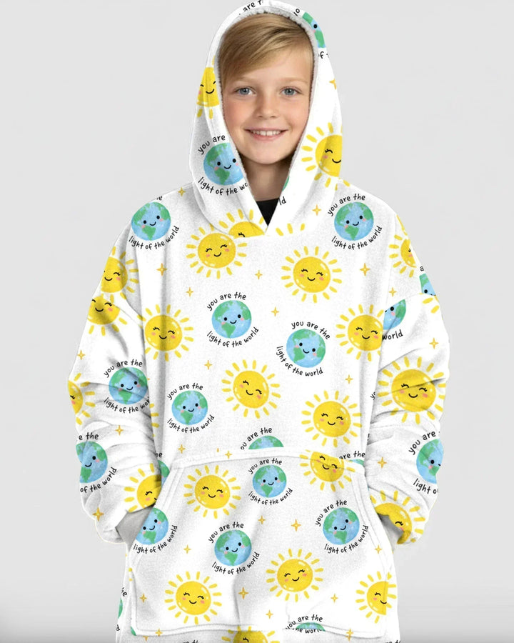 Matthew 5:14 Light of the World Wearable Bamboo Blanket Hoodie