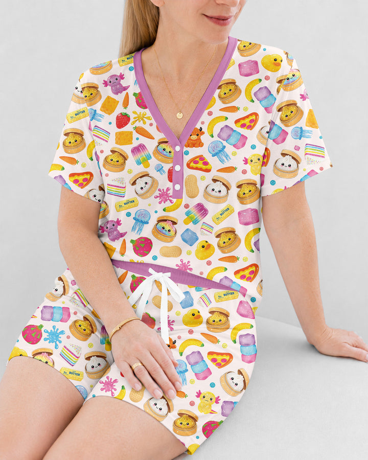 In My Squishies Era Bamboo Women Short Sleeve Short Pajama Set
