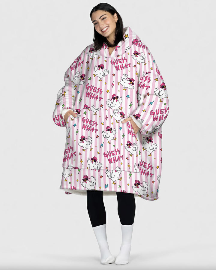 Guess What Chicken Butt! Bamboo Blanket Hoodie