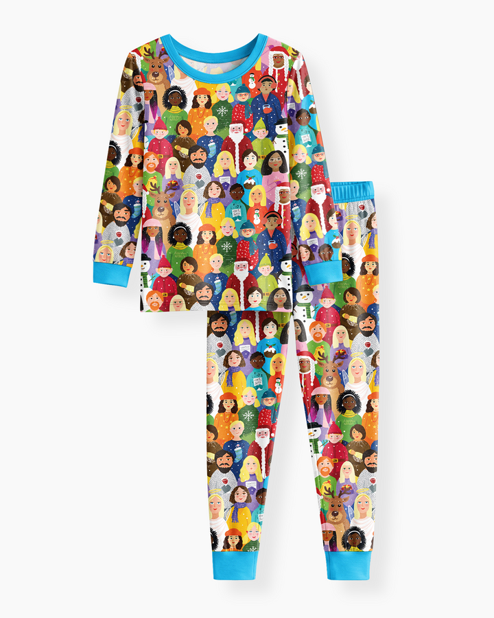 Together for Christmas Bamboo Two Piece Long Sleeve Pajama Set