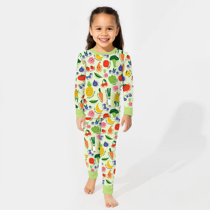 Little Veggie Garden Two Piece Long Sleeve Pajama Set