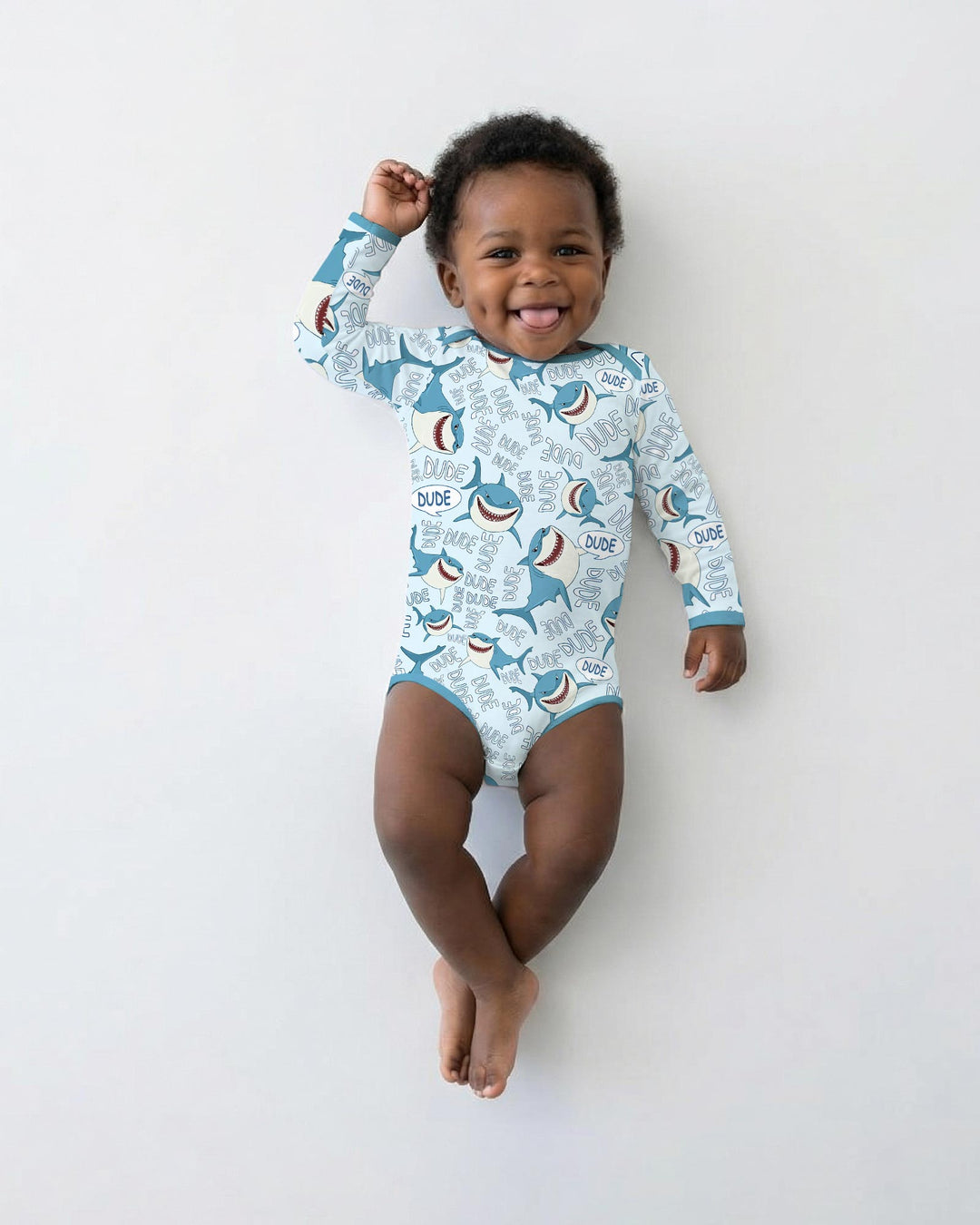 Gerippte Babykleidung mit individuellem Foto - Weich &amp; Skizzenhaft