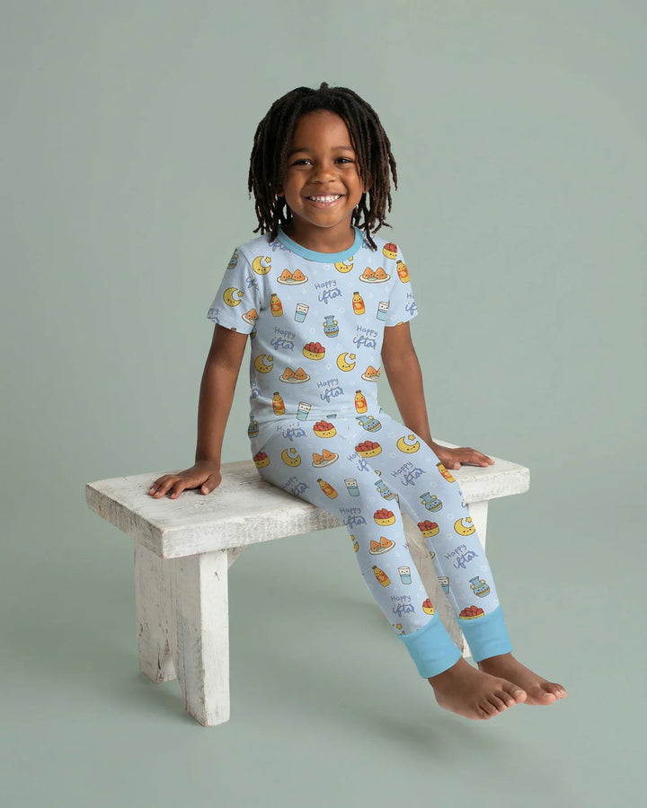 Iftar Party Two Piece Short Sleeve Pajama Set