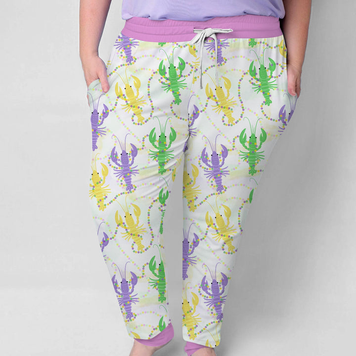 Mardi Gras Crawfish Family Matching Women Pajama Set