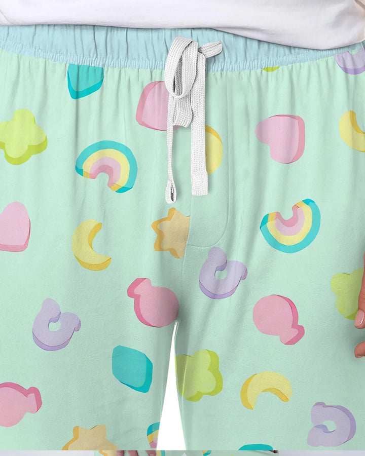 Pastel Lucky Charms Scatter Men's Pajama Set