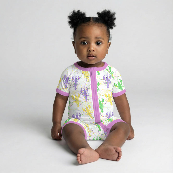 Mardi Gras Crawfish Family Matching Shorty Zippy