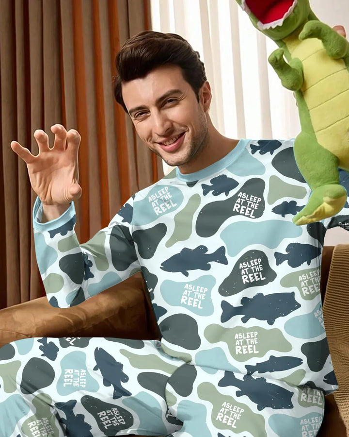 Asleep At The Reel Matching Daddy & Me Men's Pajama Set