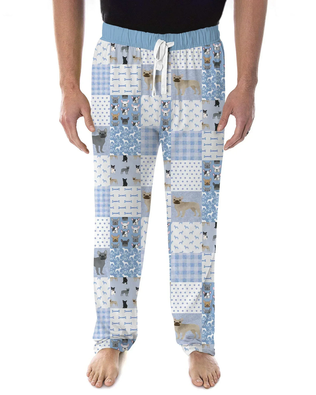 Frenchies Patchwork Family Matching Men's Pajama Set