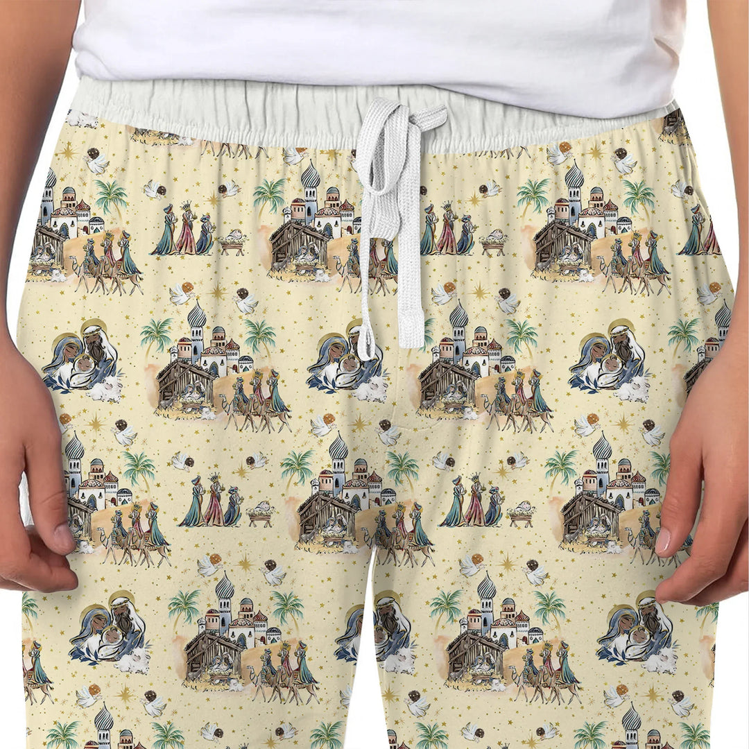 Nativity Christmas Family Matching Family Men's Pajama Set