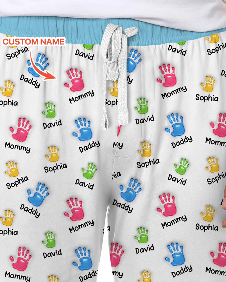 First Mother Day - Handprints Bamboo Men's Pajama Set