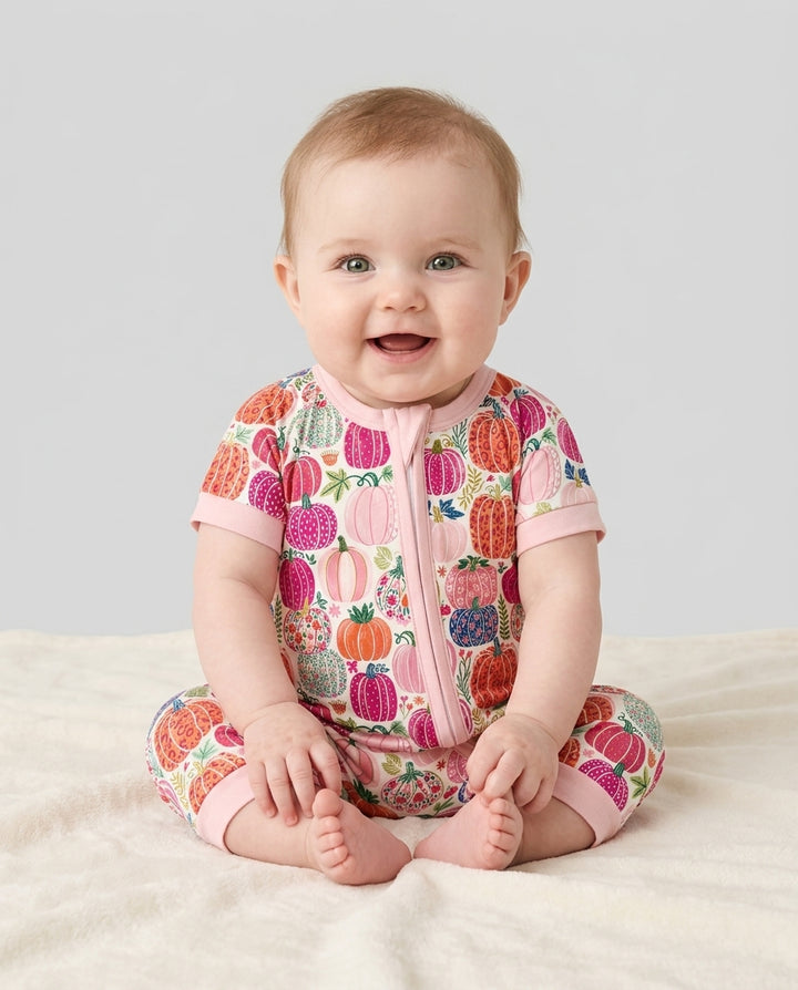 Pumpkin & Bloom Bamboo Shorty Zippy