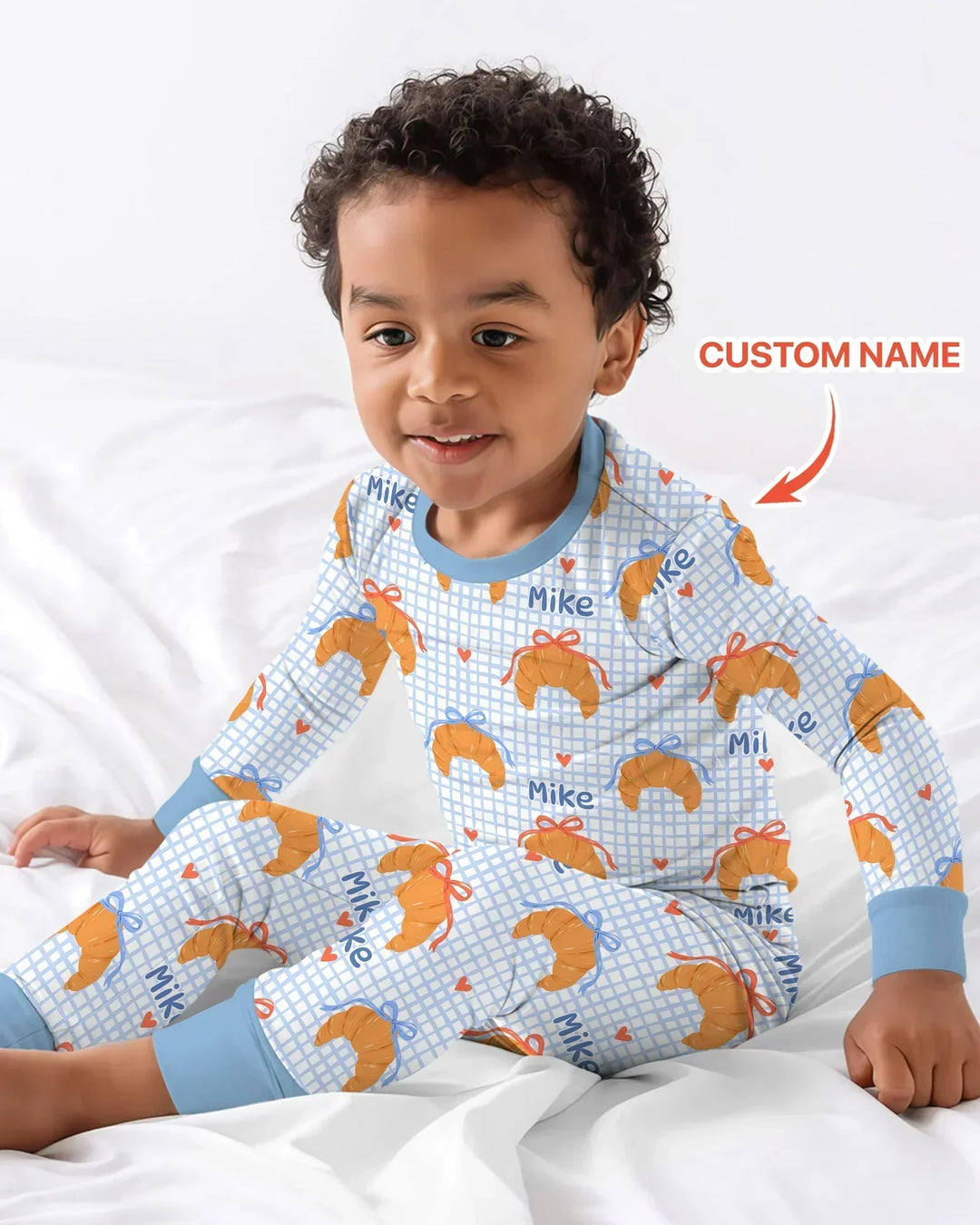 Breakfast Love Family Matching Two Piece Long Sleeve Pajama Set