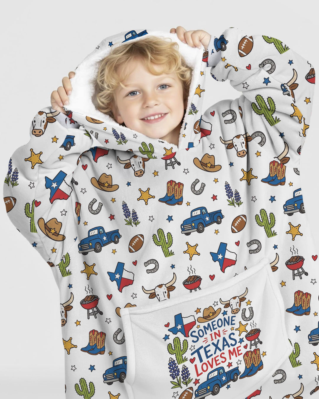 Someone in Texas Loves Me Bamboo Blanket Hoodie