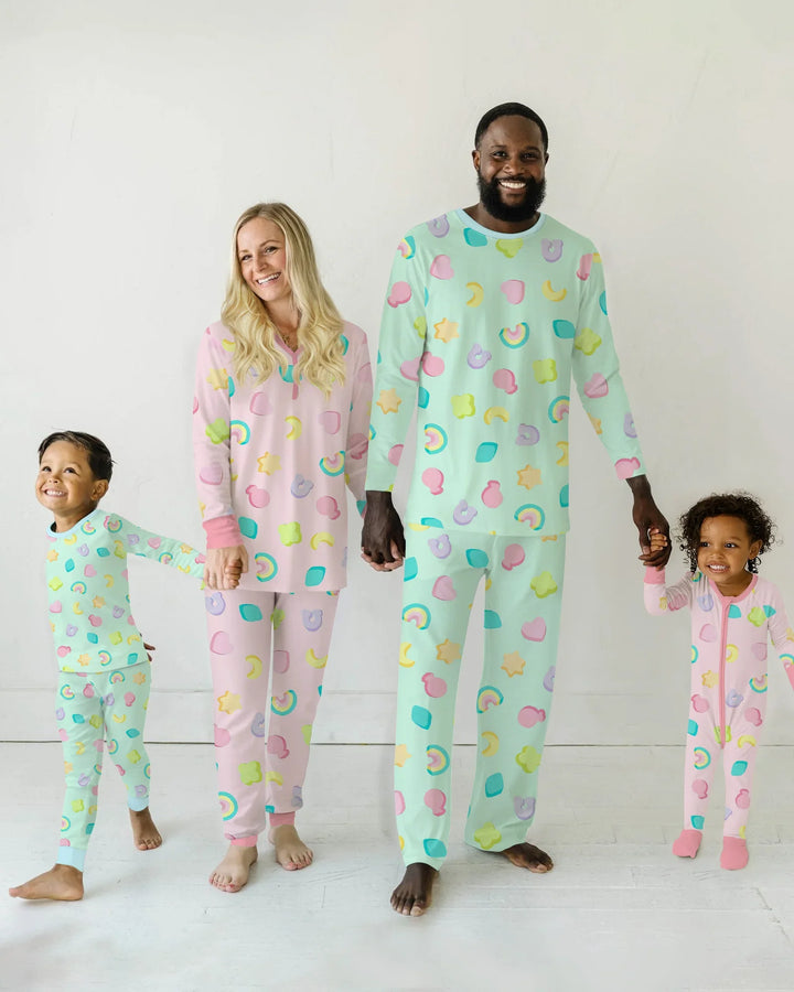 Pastel Lucky Charms Scatter Men's Pajama Set