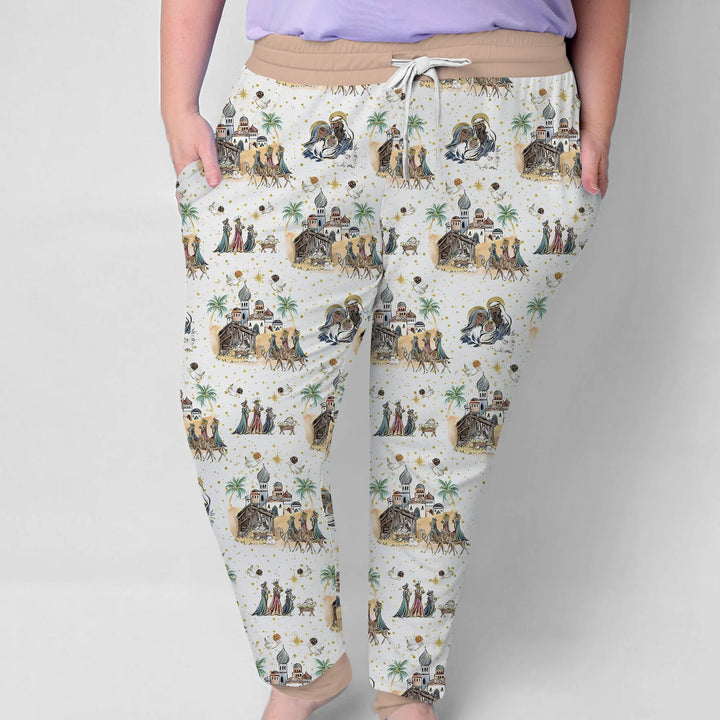 Nativity Christmas Family Matching Family Women Pajama Set