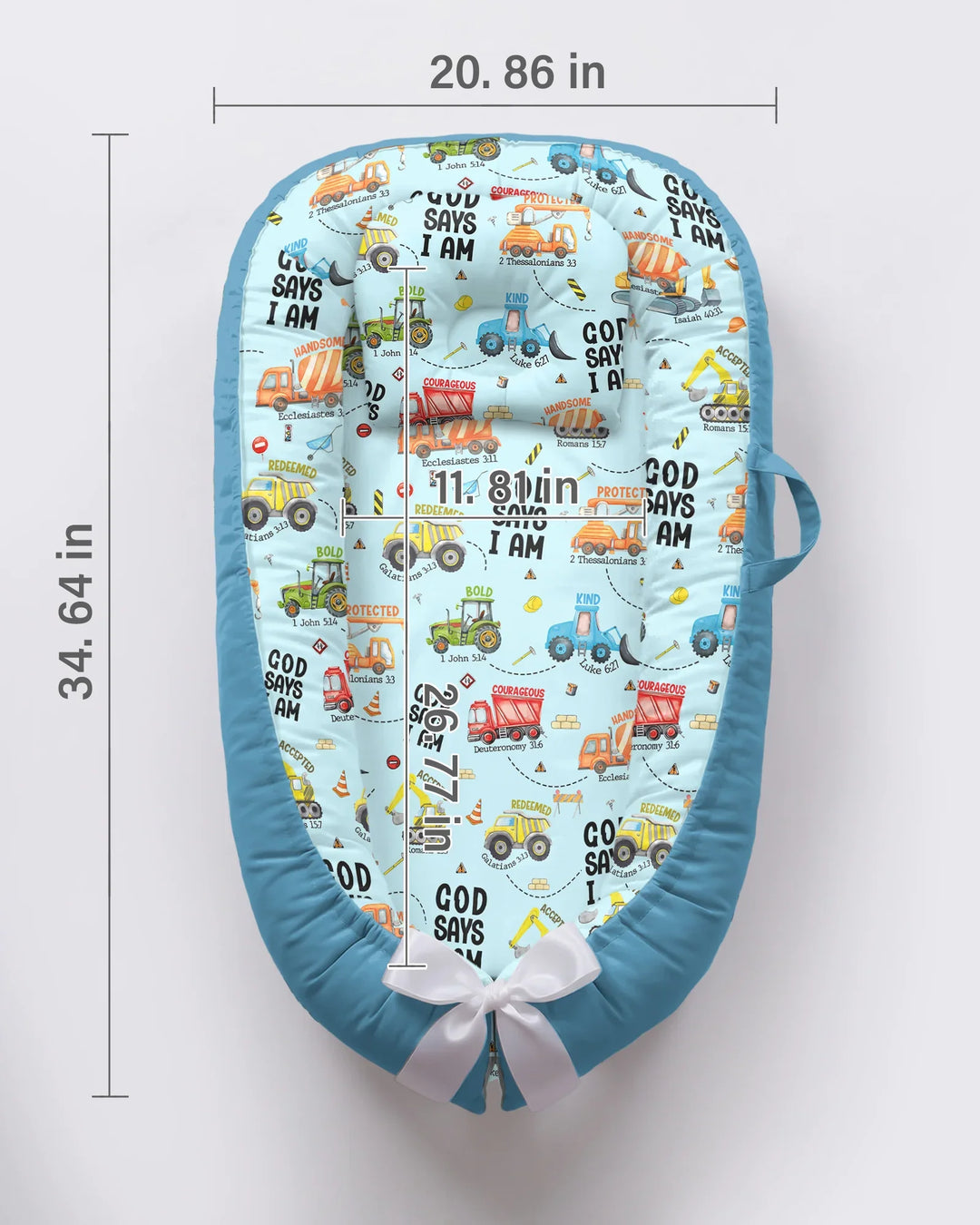 God Says I Am Boy Bamboo Baby Nest Bed