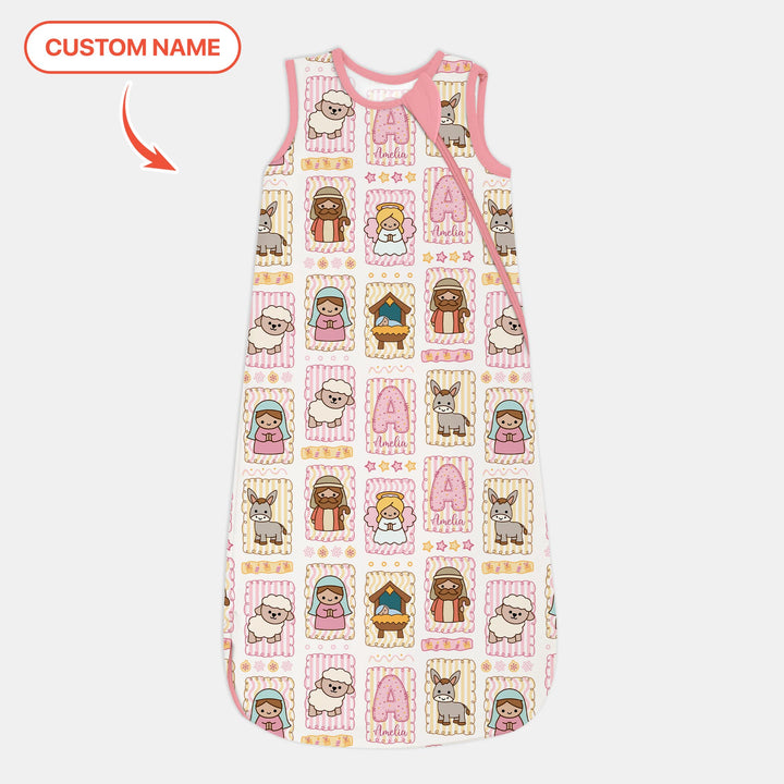 Custom Name Christmas Nativity Sleep Bag