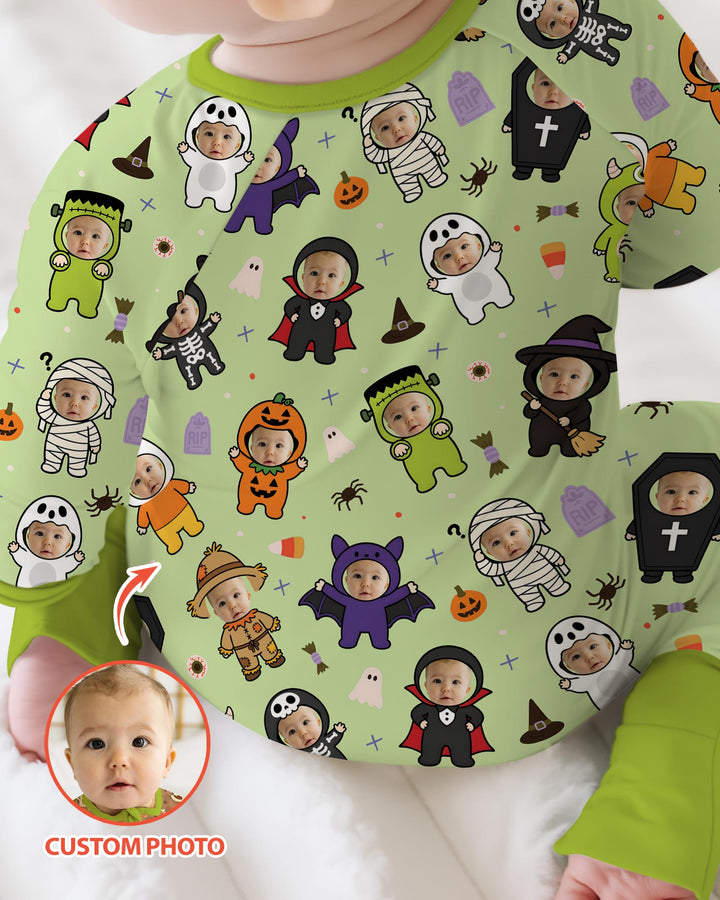 Custom Photo Little Halloween Crew Bamboo Convertible Zippy