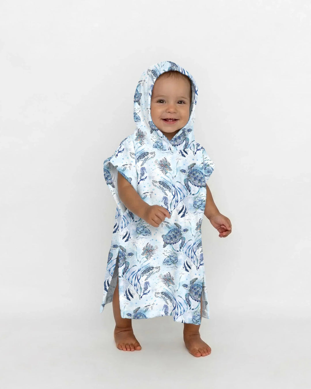 Little Turtles Family Matching Bamboo Swim Poncho