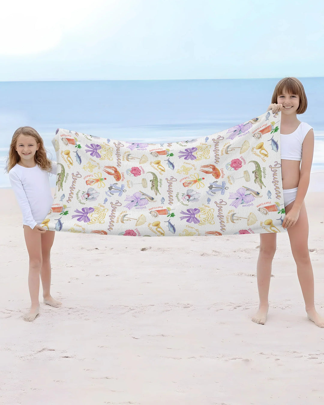 Louisiana Preppy Summer Bamboo Beach Towel