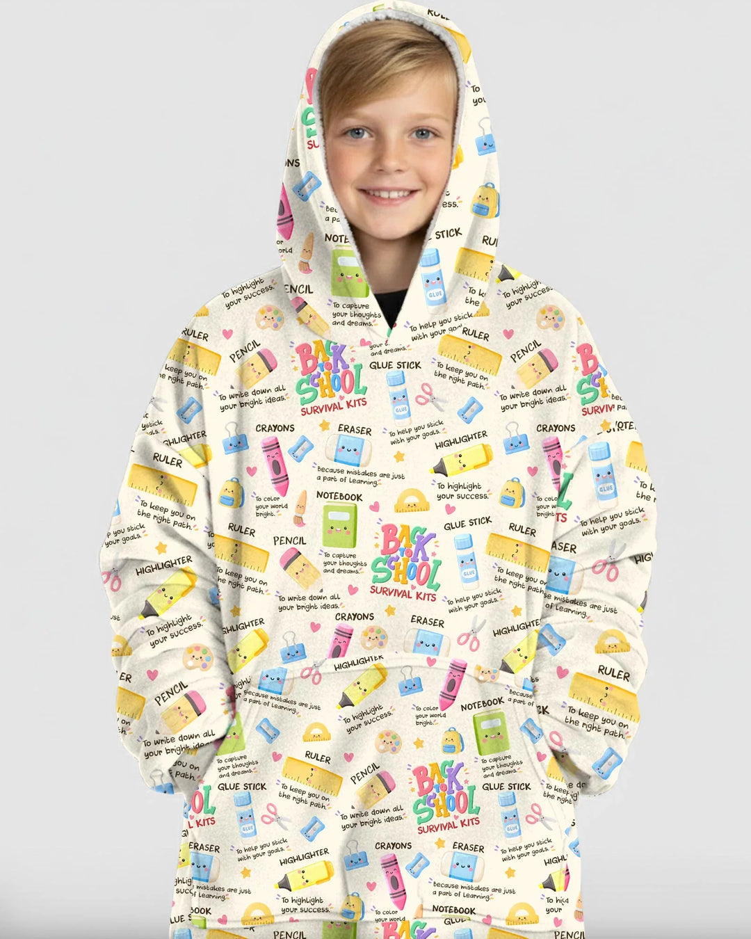 Back To School Survival Kit Bamboo Blanket Hoodie