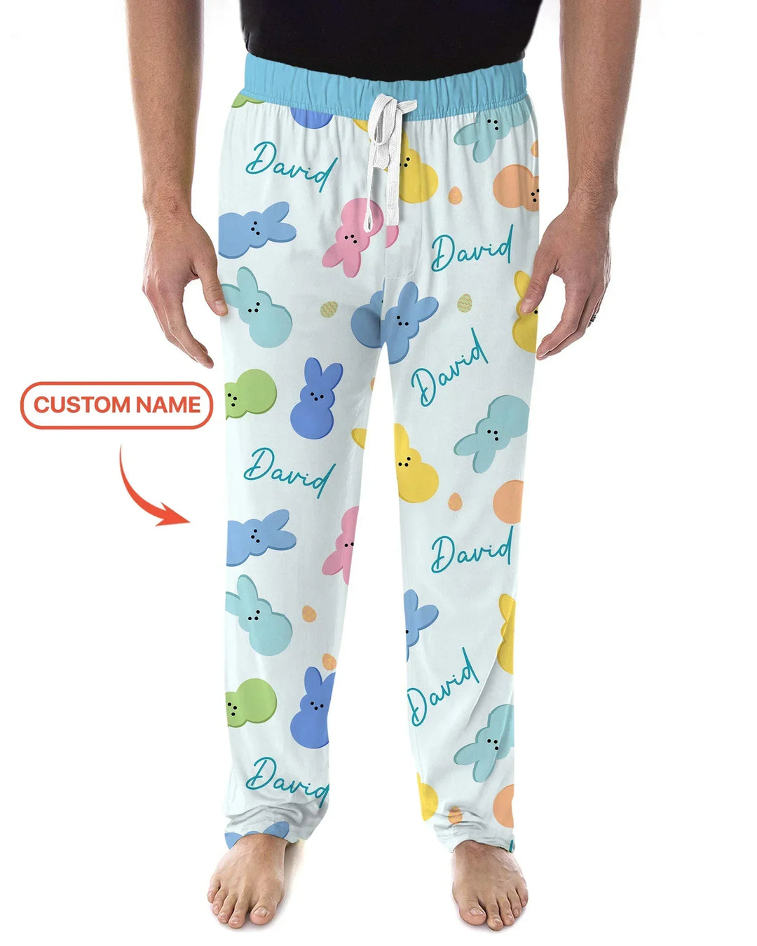 Personalized Easter Bunnies Family Matching Men's Pajama Set