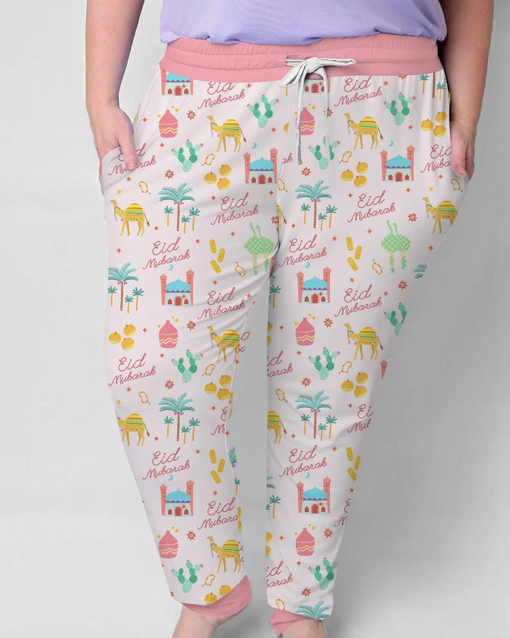 Eid Mubarak Matching Family Women Pajama Set