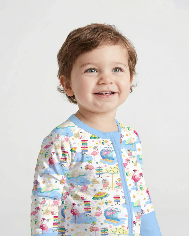 Flamingo Beach Family Matching Bamboo Convertible Zippy