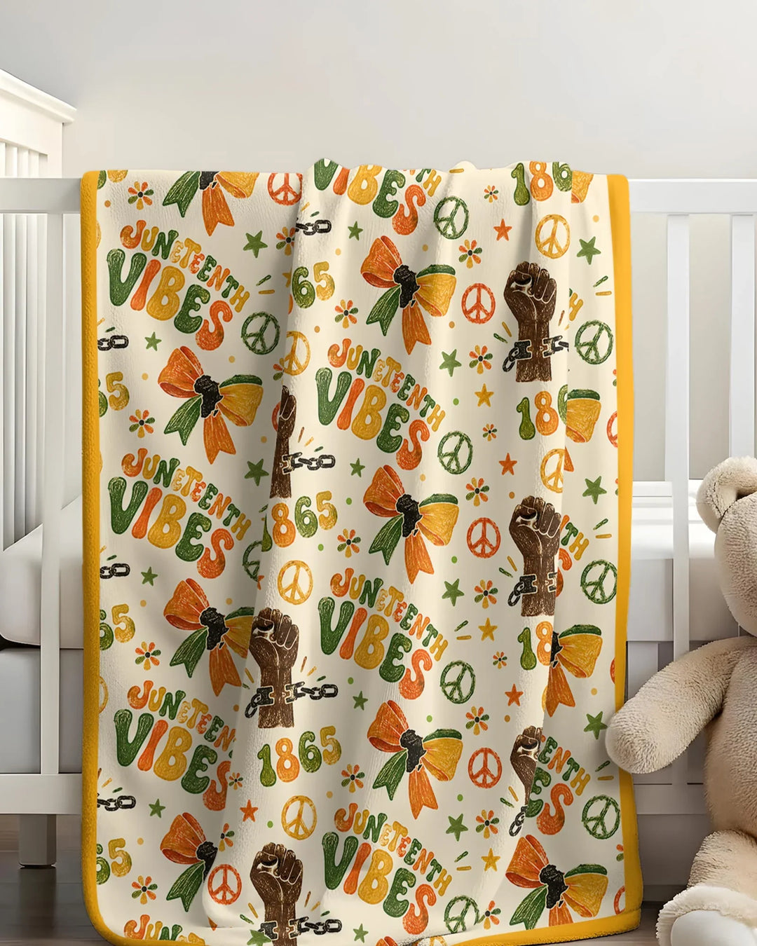 Juneteenth Vibes Vintage Bamboo Blanket