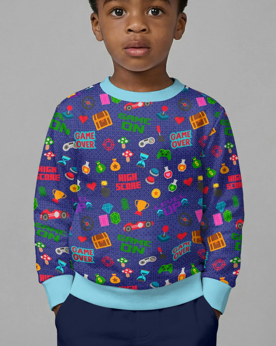 Gamer Mode On Family Matching Bamboo Crewneck Sweatshirt
