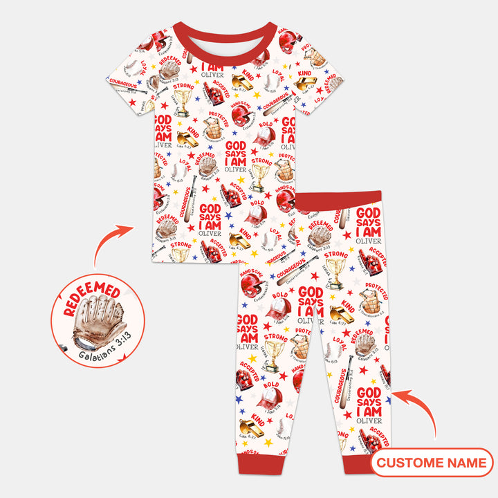 Zweiteiliges, kurzärmliges Pyjama-Set mit Marienkäfern