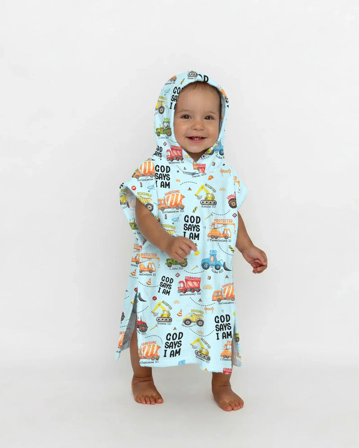God Says I Am Boy Bamboo Swim Poncho