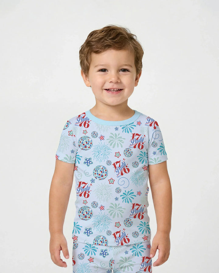 Land Of Free Family Matching Bamboo Two Piece Short Sleeve Pajama Set